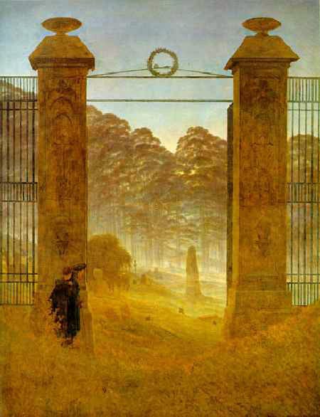 File:Caspar David Friedrich Cemetery at Dusk.jpg - Wikimedia Commons