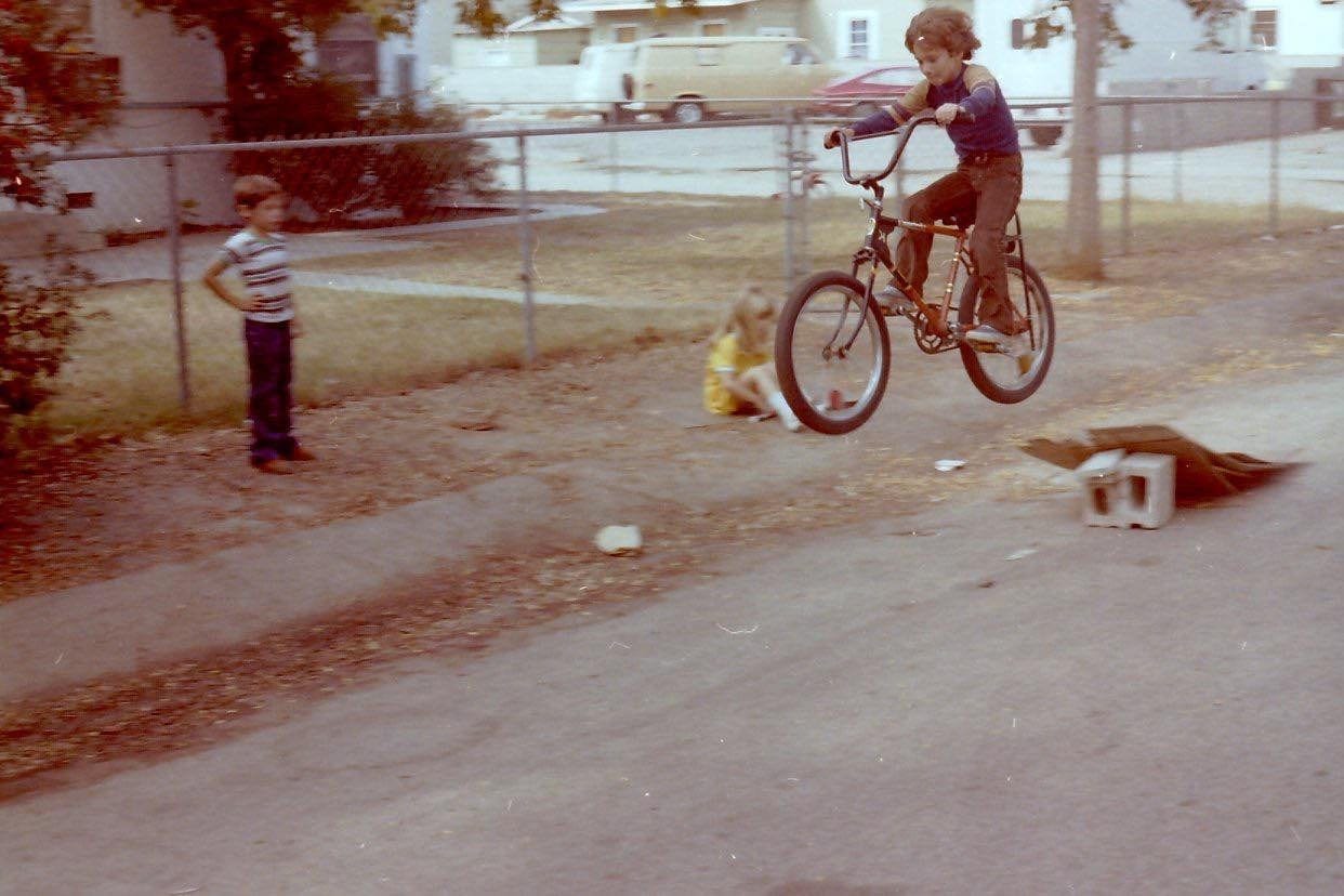 1970's bike jump : r/pics