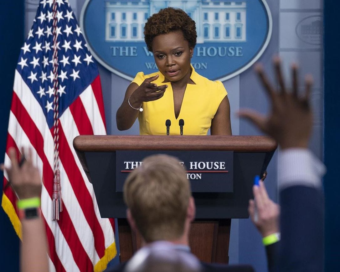 Karine Jean-Pierre makes history giving White House briefing | The Star
