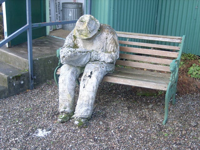File:Paper Mache sculpture of person reading a book - geograph.org.uk - 677744.jpg