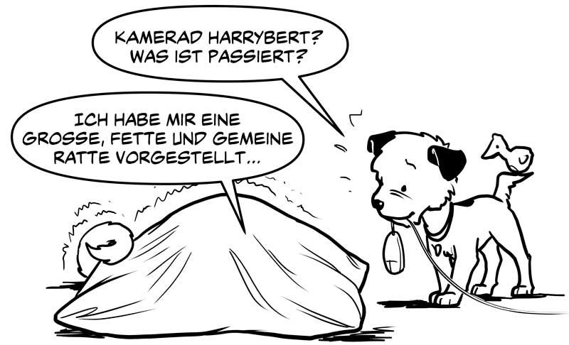 1-2-3-WEE vom kleinen Huntermann © Hunter Lassal: Wie Harrybert Simms, Rattenfänger-Mops in Ausbildung, seinen Platz fand 01