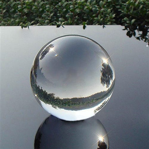 Clear Glass Sphere, 40mm Diameter with Stand