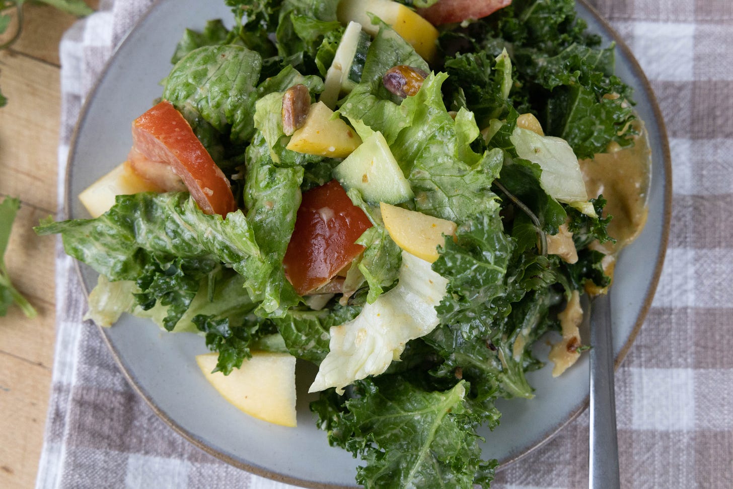 kale salad with citrus date dressing