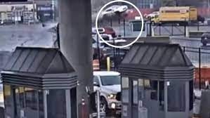 CCTV captures minutes before US-Canada border crash, car seen flying through  air | World News - Hindustan Times