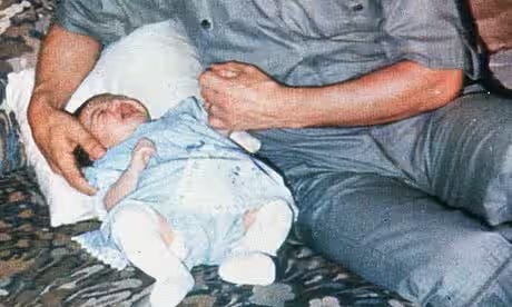 Supposedly a photo of baby Hana Gaddafi, discussed below.