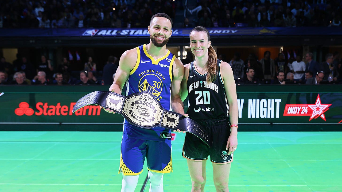 Stephen Curry edges Sabrina Ionescu in landmark 3-Point Challenge at  All-Star Weekend | NBA.com