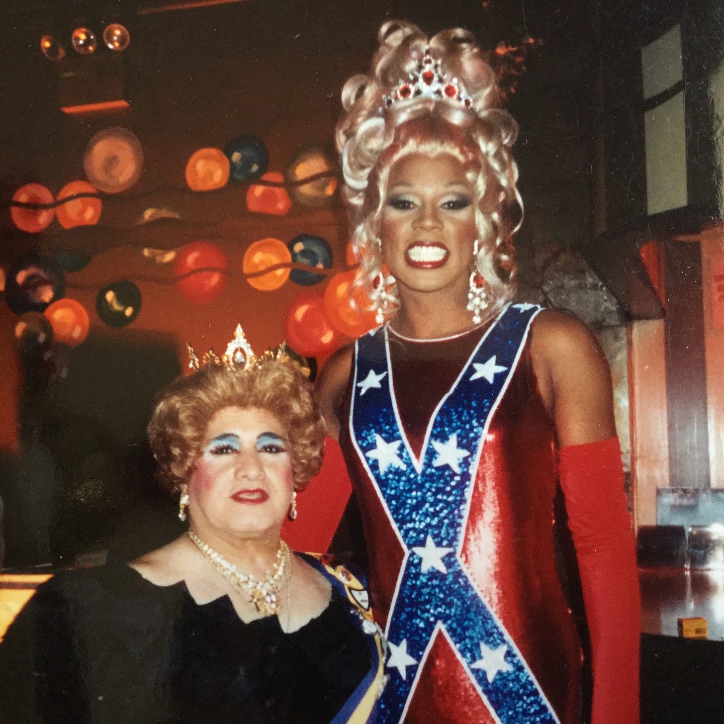 Mama Jose posing with RuPaul 1994