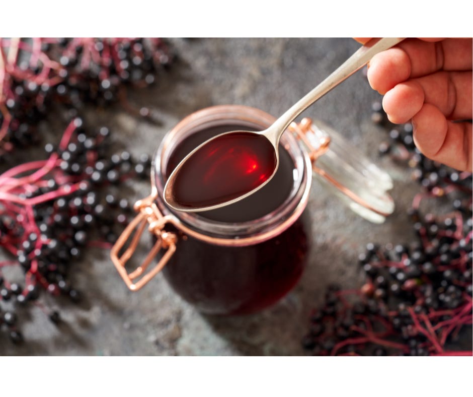 elderberries made into tincture