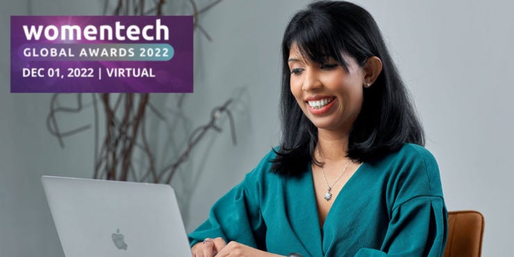 Vote for Nadini at WomenTech Global Awards 2022