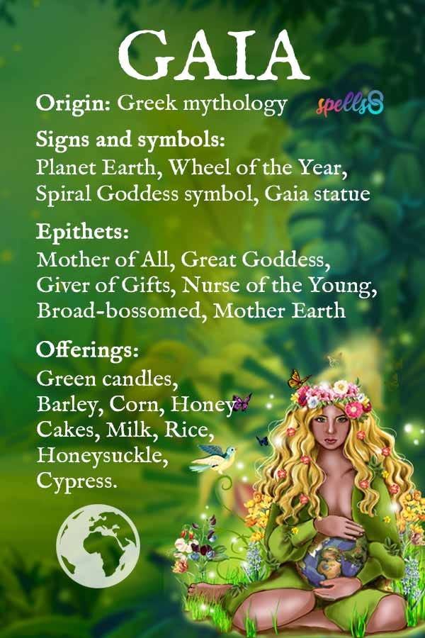 Gaia: Goddess Symbols, Correspondences, Myth & Offerings – Spells8