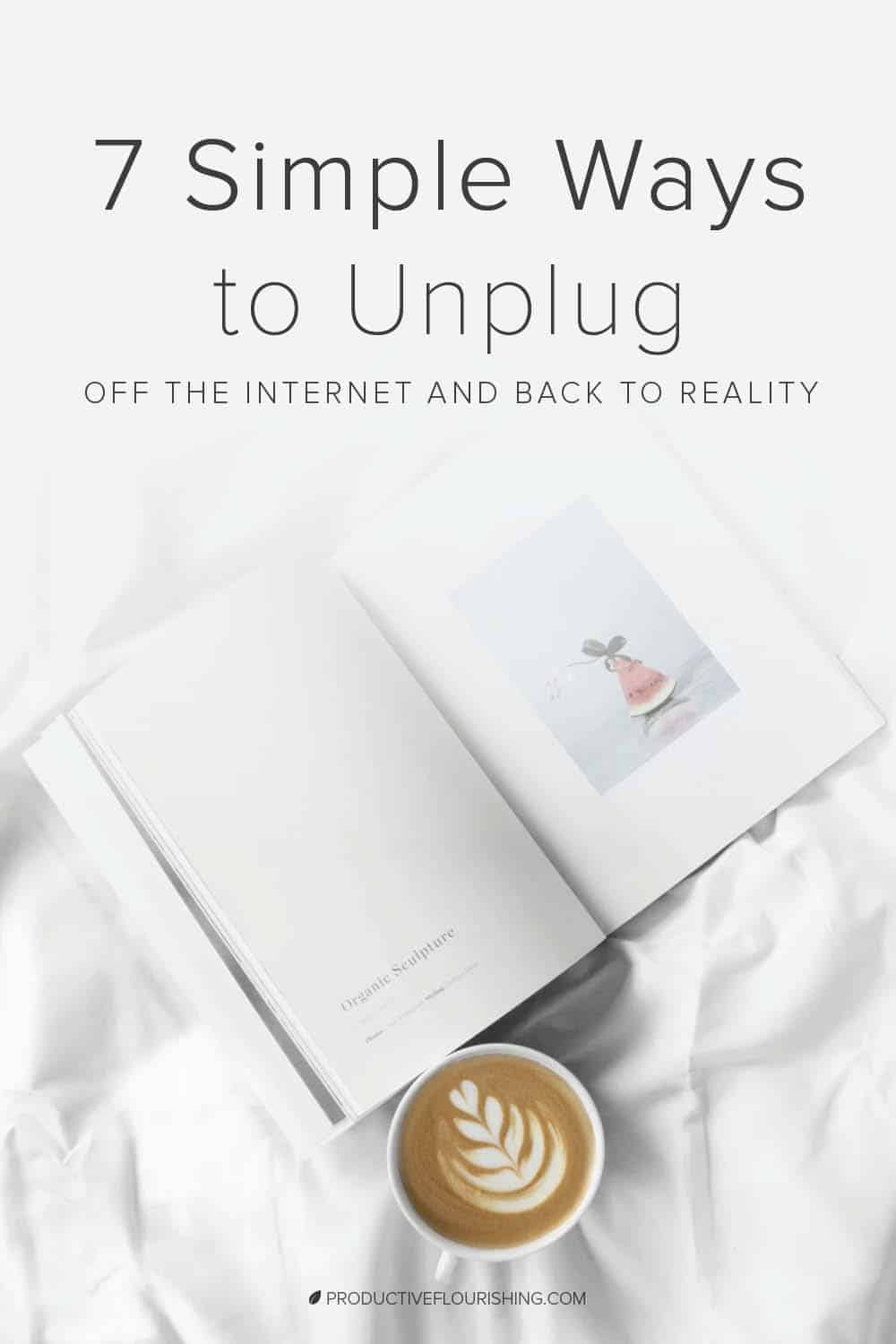 How to unplug from the Internet and get back to reality. Ideas and simple ways to take time off the Internet as a small business owner and entrepreneur. #productivity #selfcare #productiveflourishing