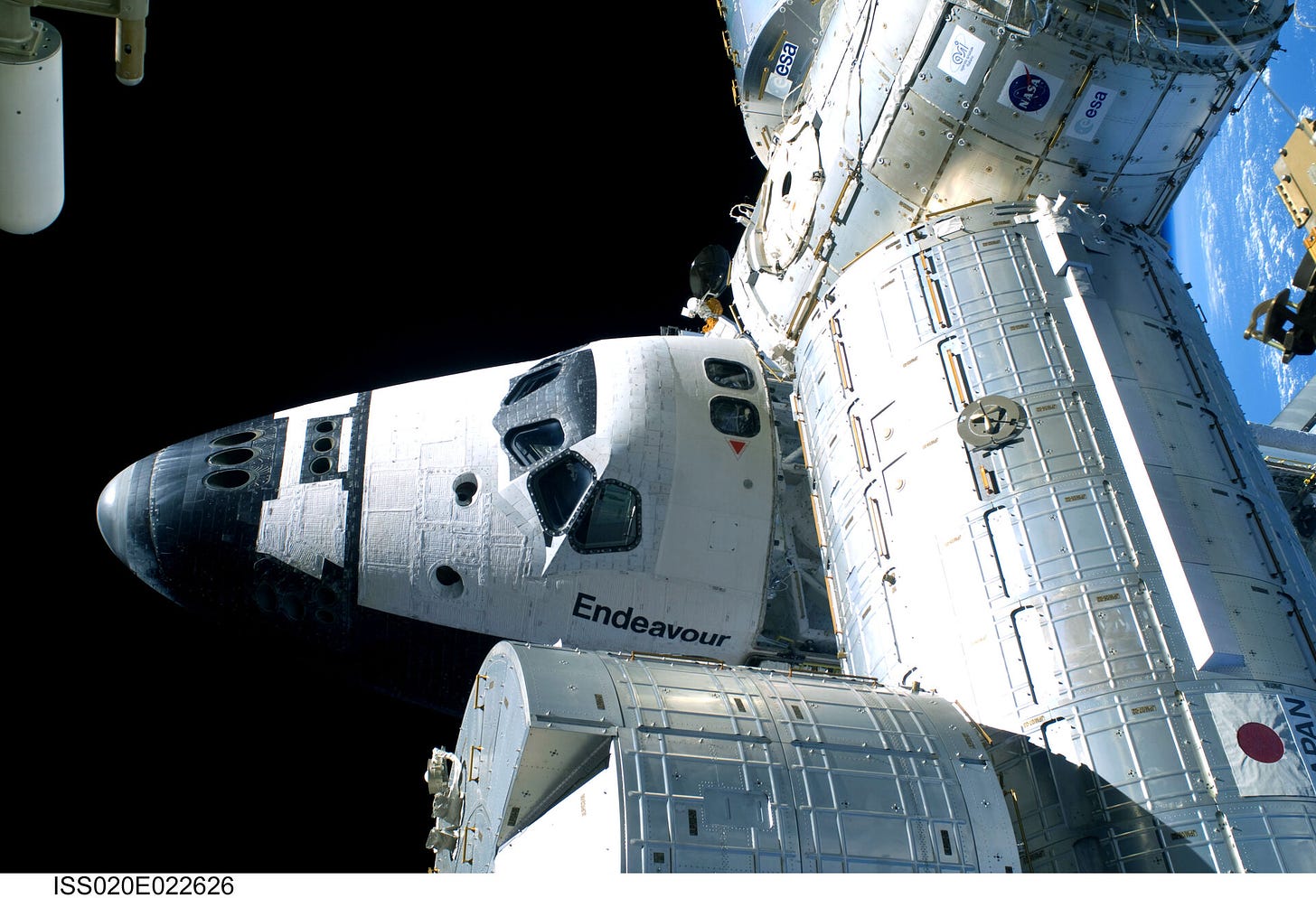 ESA - Space Shuttle Endeavour is docked with the ISS during STS-127