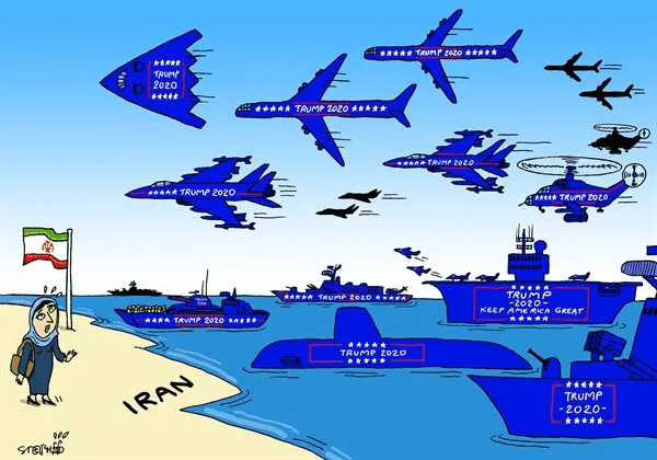 A cartoon of airplanes and ships

Description automatically generated