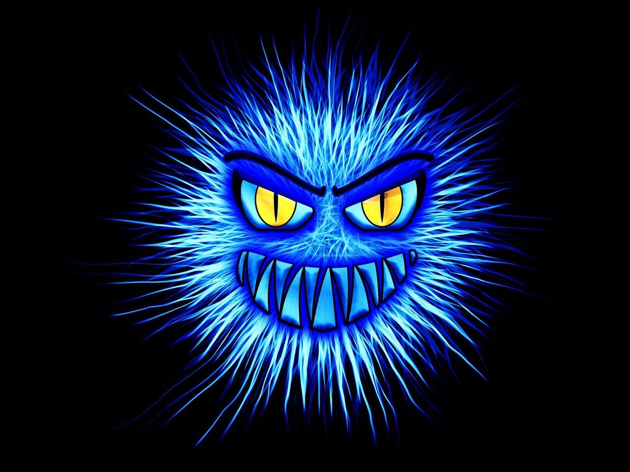 Free monster blue internet illustration