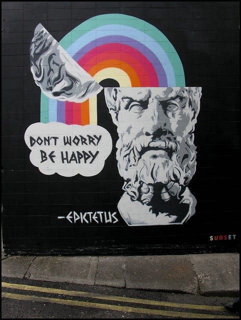 Epictetus street art, Dublin, Ireland | Don't Worry, Be Happ… | Flickr