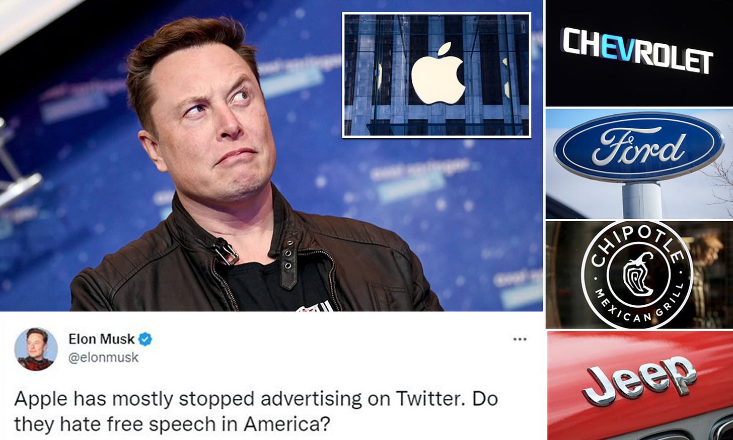 Fifty of Twitter's top 100 advertisers have left the platform since Elon  Musk's $44B takeover | Daily Mail Online