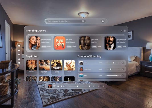 Apple Vision Pro UI Design - Movie Player on Behance