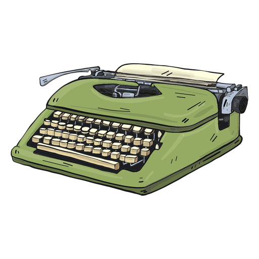 Typewriter button typing illustration - Transparent PNG & SVG vector file