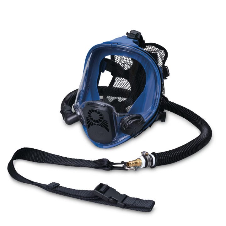 A supplied air mask similar to the mask described in the Alabama protocol to execute by nitrogen gas