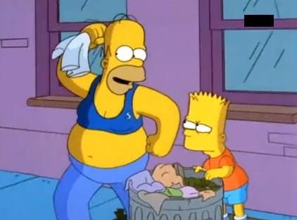The Simpsons on X: "Bart: Dad, that's a sports bra. Homer: All I know is  that I'm finally getting the support I need. http://t.co/fGWyTiu1" / X