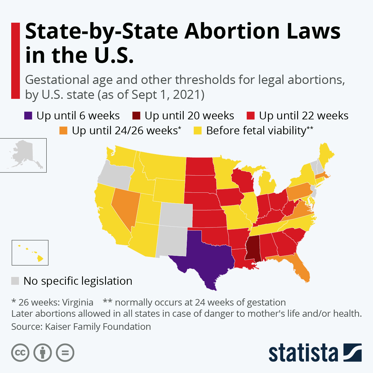 Infographic: State-by-State Abortion Laws in the U.S. | Statista