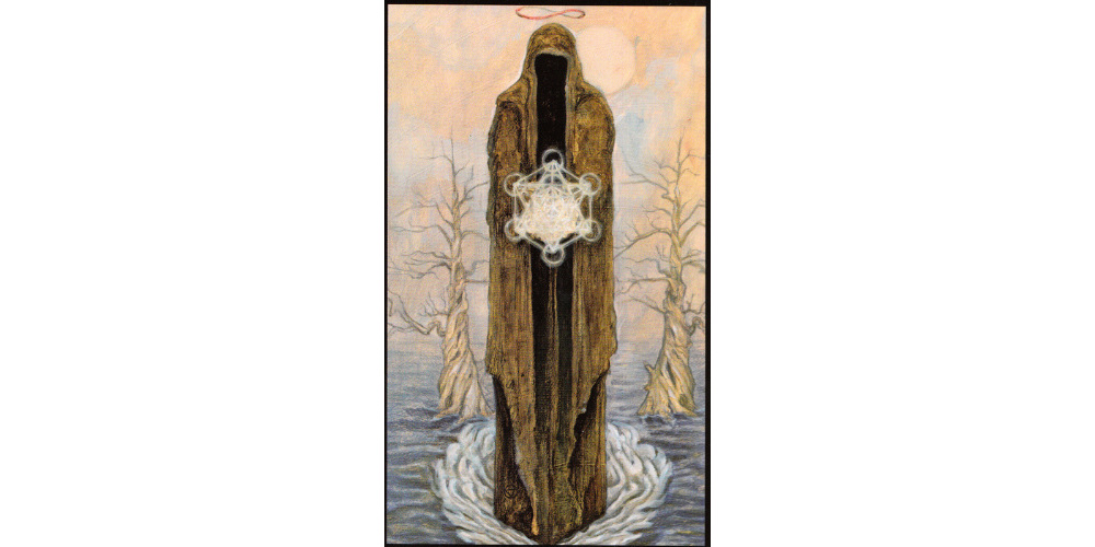 Image of The Magician card from the Mary-El tarot deck. Description to follow.