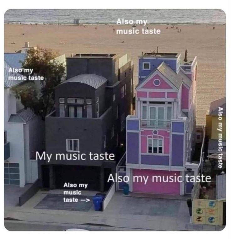 My eclectic music taste | Funny memes, Mood pics, Relatable