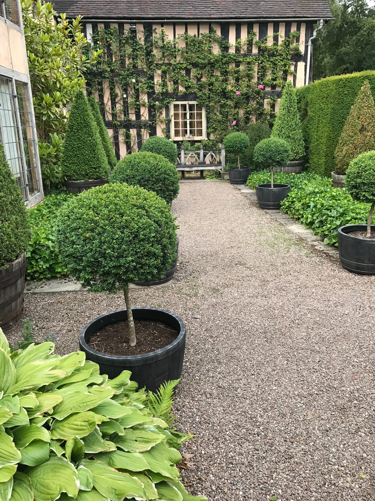 The first intimate space when you walk around the right side of the house at Wollerton. The first intimate space when you walk around the right side of the house at Wollerton.