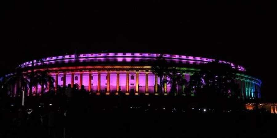 Parliament House glitters in new lighting system- The New Indian Express