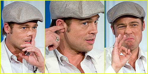 Brad Pitt Loves Picking His Nose | Brad Pitt | Just Jared: Entertainment  News and Celebrity Photos