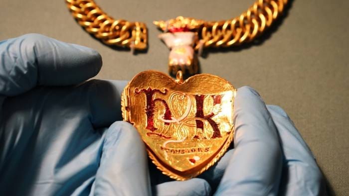The Tudor pendant inscribed with the initials of Henry VIII and Katherine of Aragón