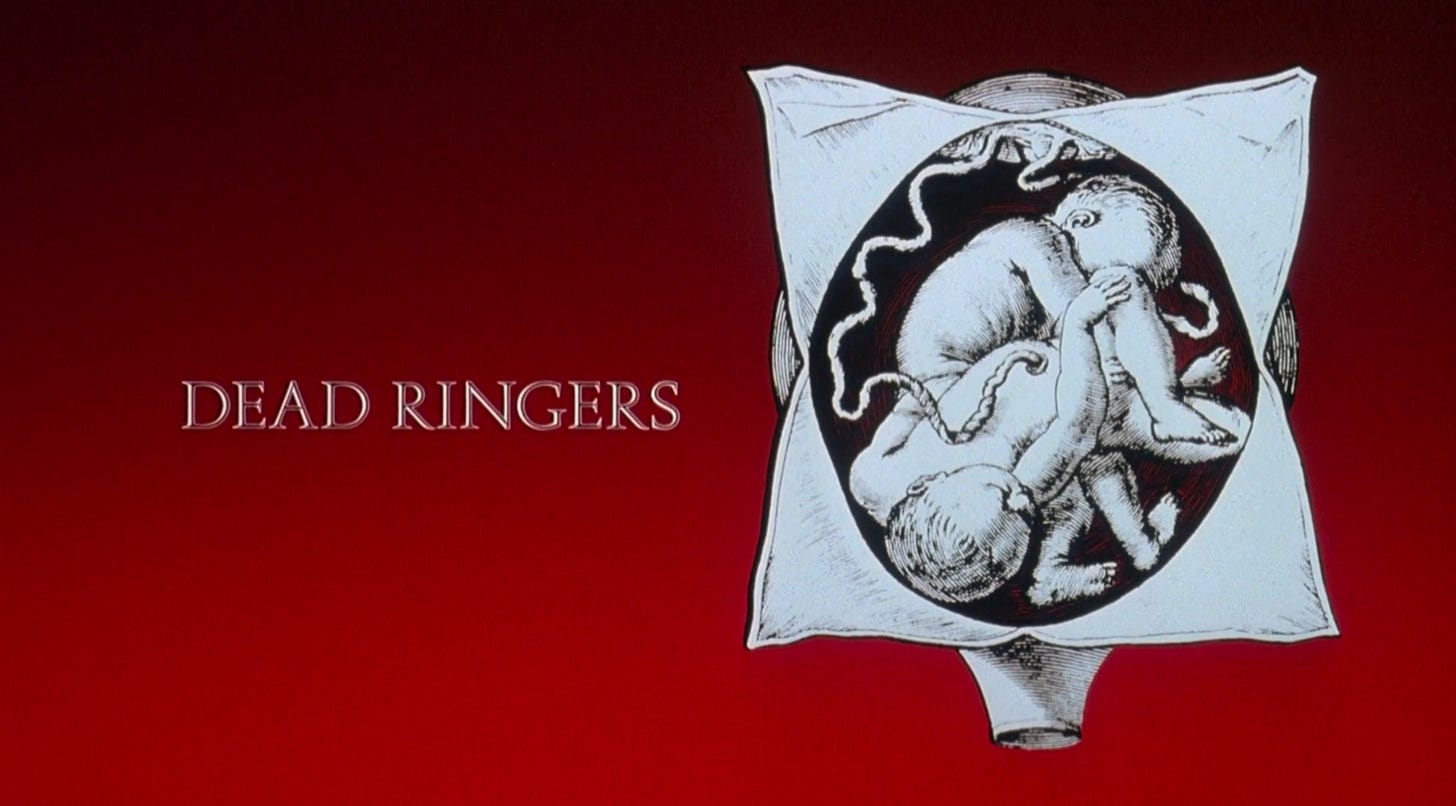 Dead Ringers title card by David Cronenberg
