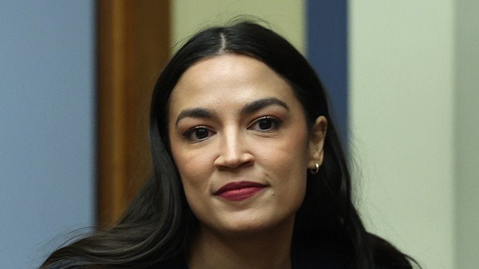Alexandria Ocasio-Cortez tweeted her distaste at the campaign during the game