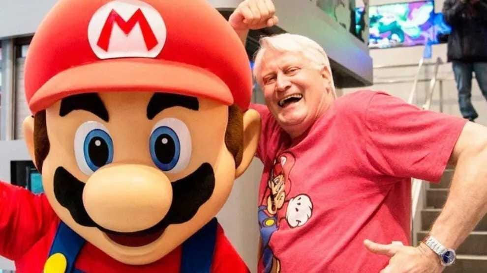 Charles Martinet with Mario