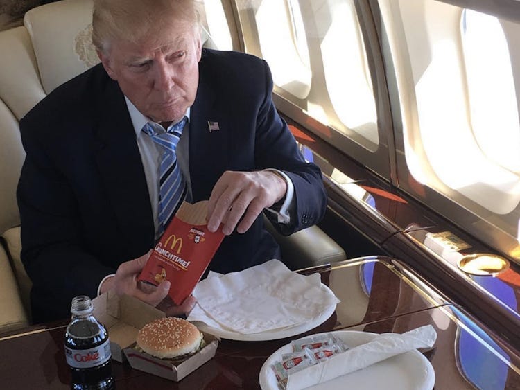 Trump Loves McDonald's Because He's Afraid of Being Poisoned