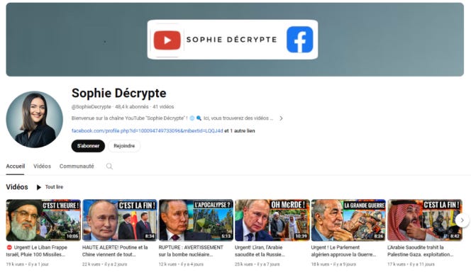 La chaîne Sophie décrypte rassemblait près de 50 000 abonnés sur YouTube. 