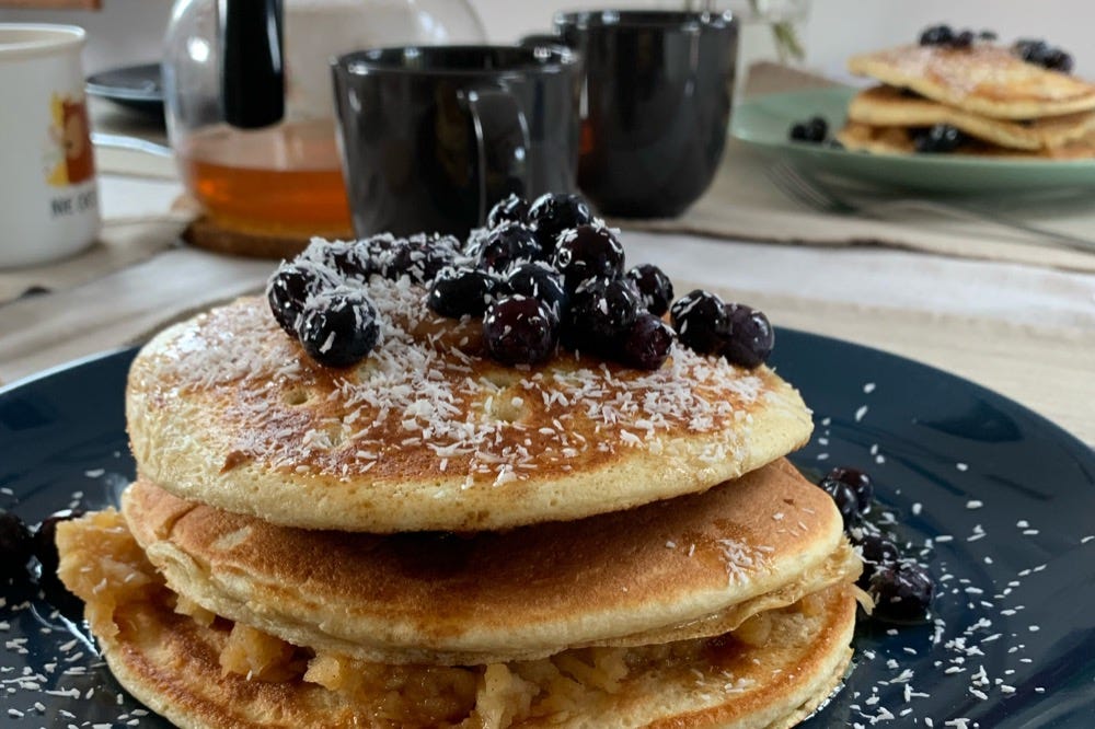 Na zdjęciu pancakes mojej żony.