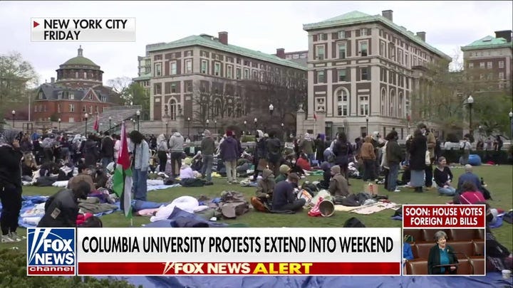 Anti-Israel protests at Columbia University extend into the weekend