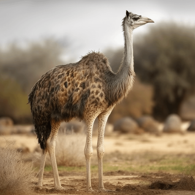 r/midjourney - Girastrich (Giraffe + Ostrich)
