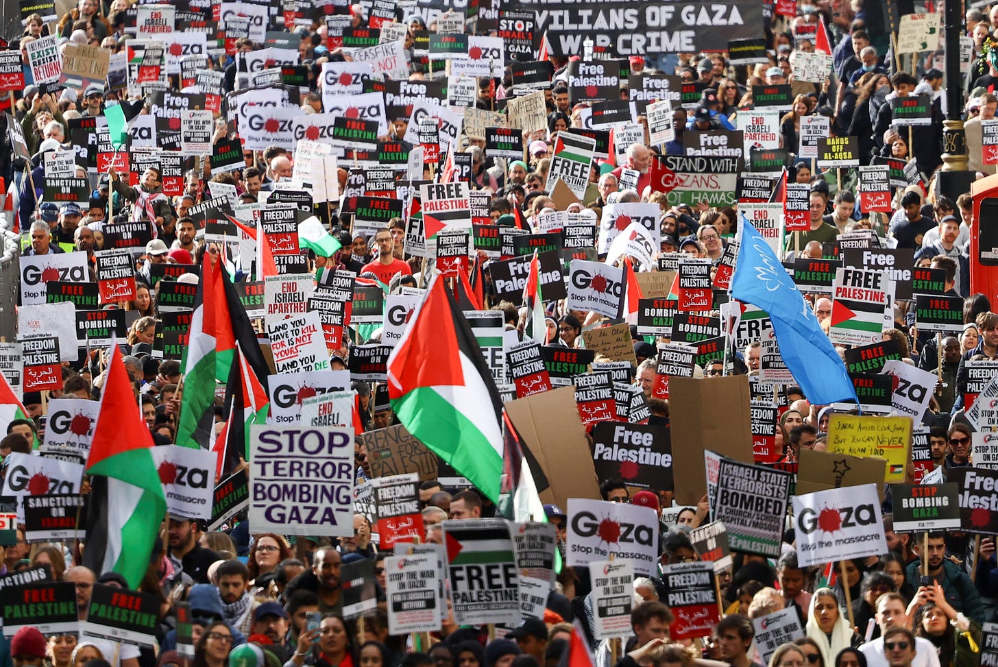 About 100,000 protesters join pro-Palestinian march through London | Reuters
