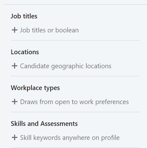LinkedIn Recruiter Search