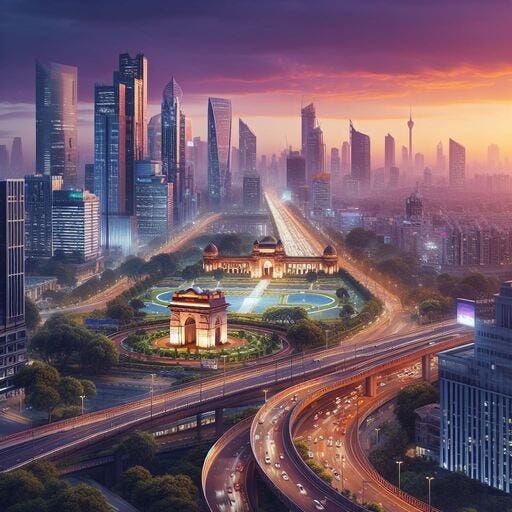 an indian city from the future