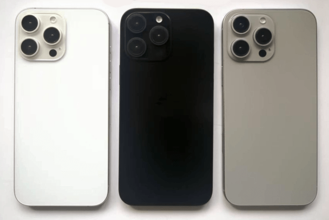 New leaked image shows iPhone 16 Pro in White, Titanium, and Deep Black colors (image: Sonny Dickson via X)