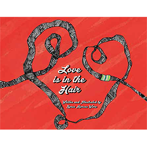 book cover: drawing of dreadlocks against red background