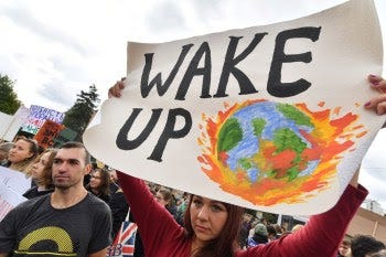 climate protest wake up
