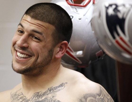 aaron hernandez tats with new england patriots 2015