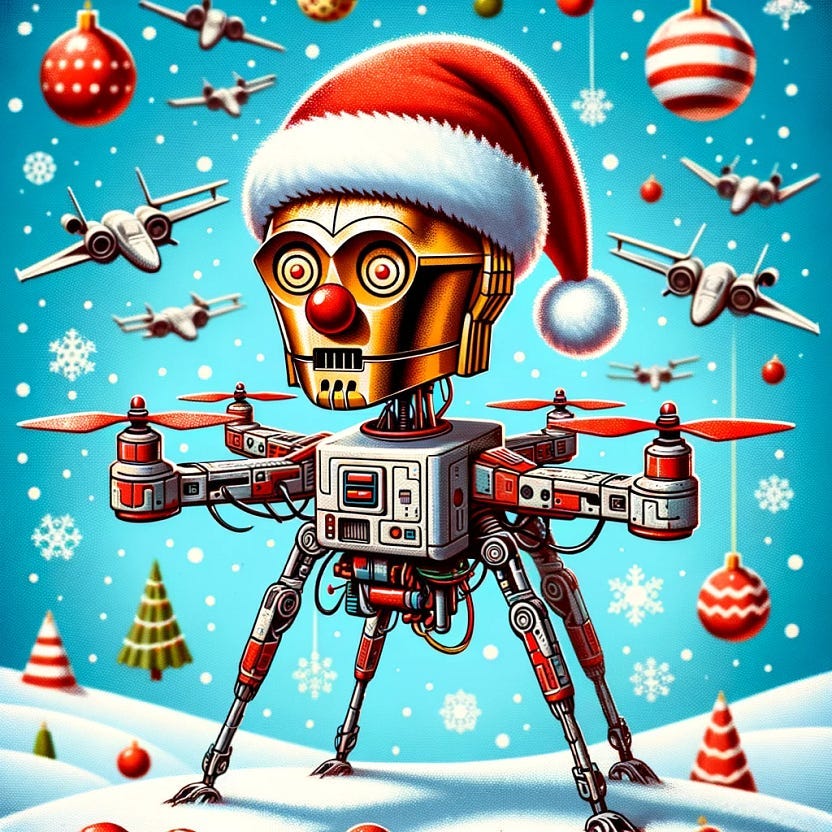 Rudolph the red nosed attack drone as C1.0P0