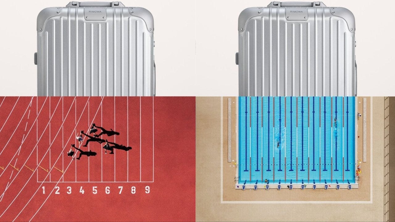 The Drum on X: "Ad of the Day: Rimowa embraces Olympics spirit with sleek  and simple print https://t.co/0NAYRJWO8j #Marketing #Advertising  https://t.co/fdsoZn8SeW" / X