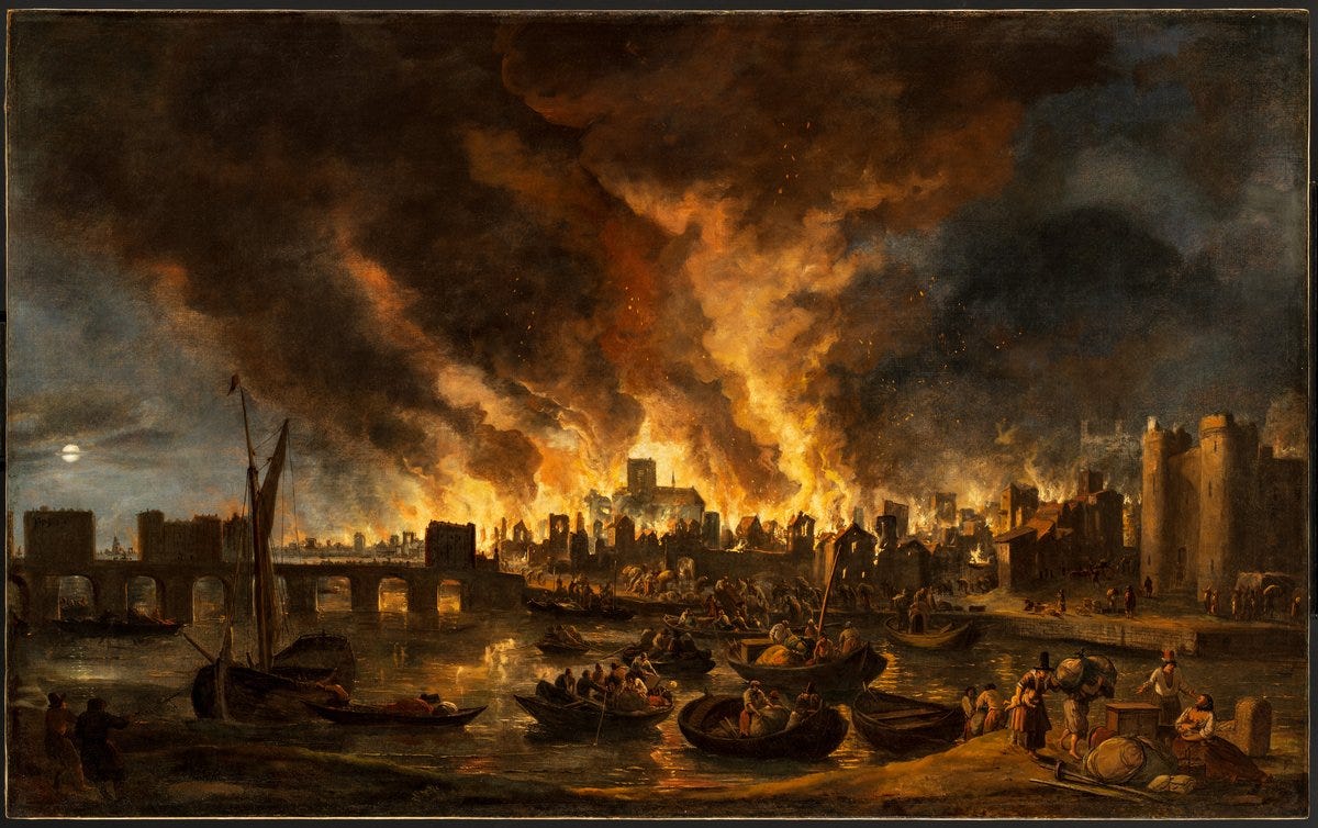 The Great Fire of London in 1666 – Museum of Fine Arts, Budapest