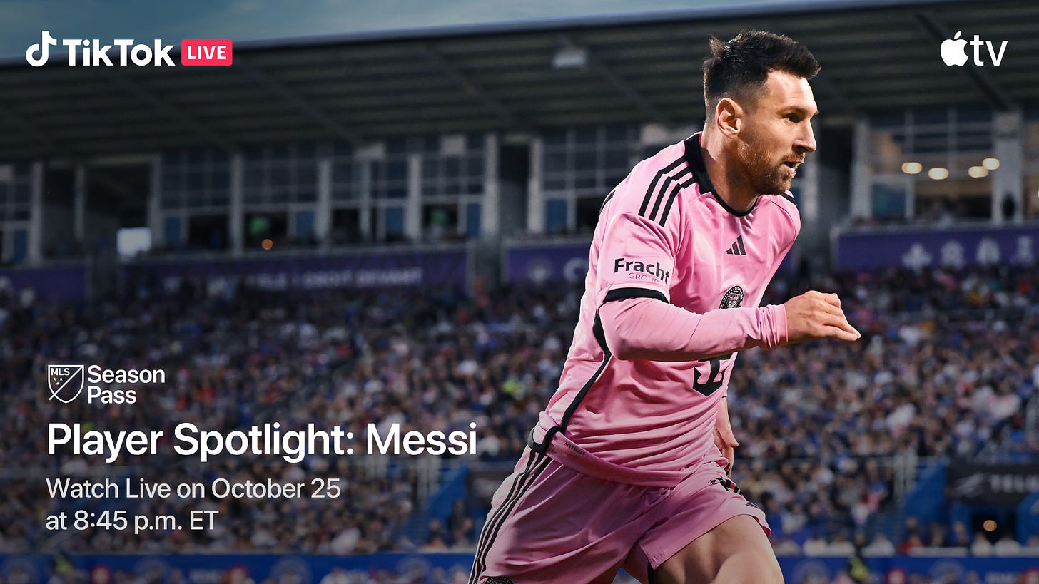 MLS Season Pass on Apple TV and Major League Soccer to Present 'Player  Spotlight: Messi' Exclusively on TikTok | TikTok Newsroom